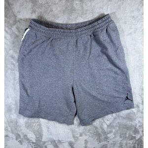 Jordan Shorts Mens 2XL Gray Fleece Jumpman Logo Side Tape Athletic Casual